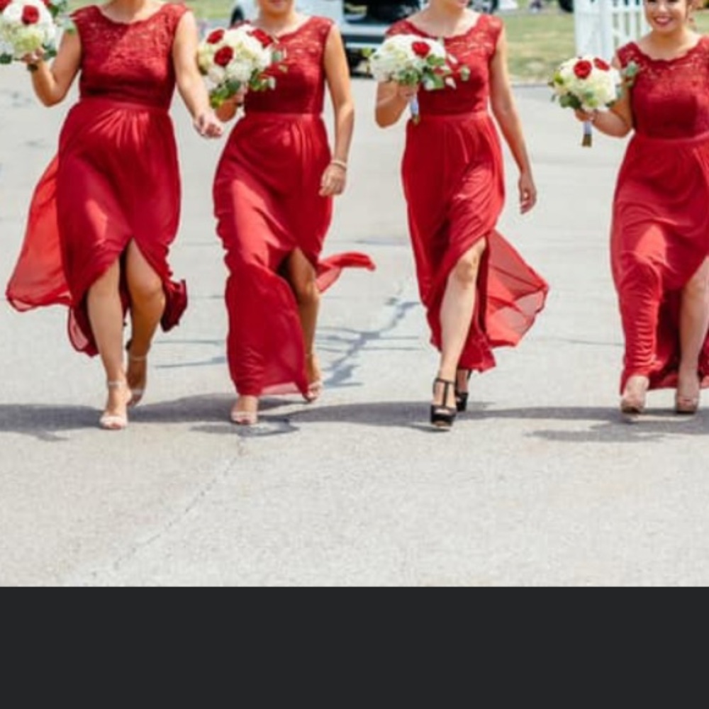 Bridesmaid long dress- Color: Apple